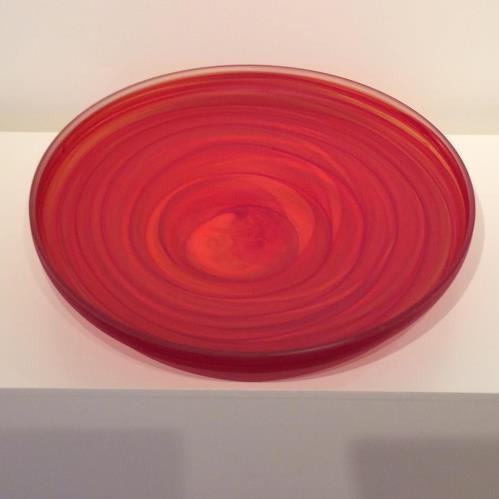 Flat Round Platter (Large) Red