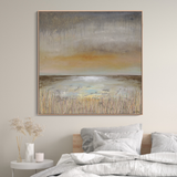 "Rainfall Over Quiet Waters"- Square