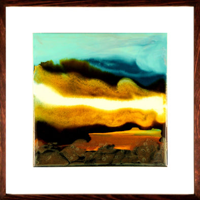 Over the Hill 500mm x 500mm Framed